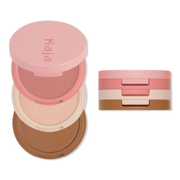 KAJA Play Bento Cream Bronzer, Powder Blush & Highlighter Trio - Picture 1 of 15